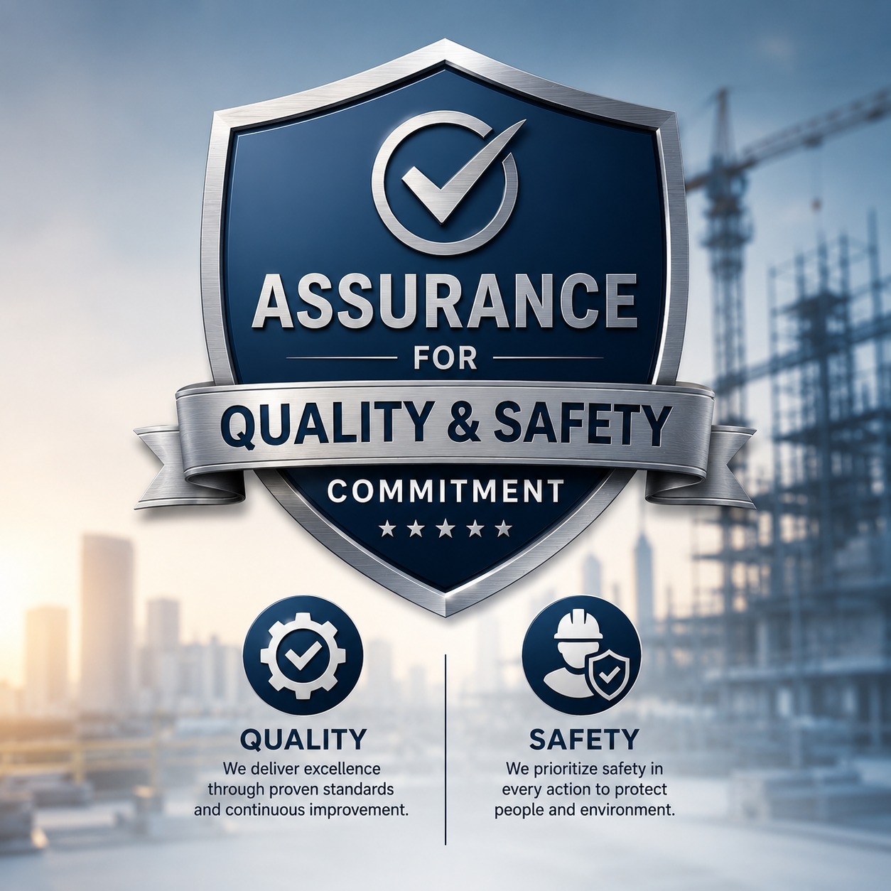Construction professionals working safely